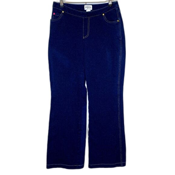 Pajama‎ Jeans Women's Bootcut Stretch Knit Denim Jeans Size Small Drawstring - Picture 1 of 13